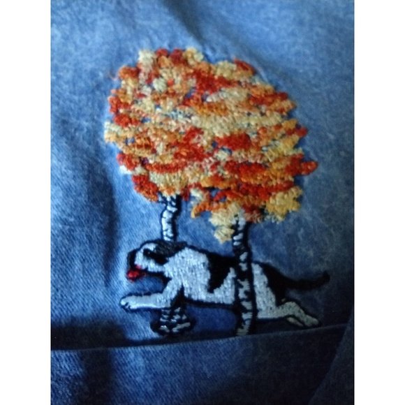 Vintage Big‎ Dogs Men Large Blue Denim Cotton Button Down Shirt Western Rodeo - Picture 3 of 7